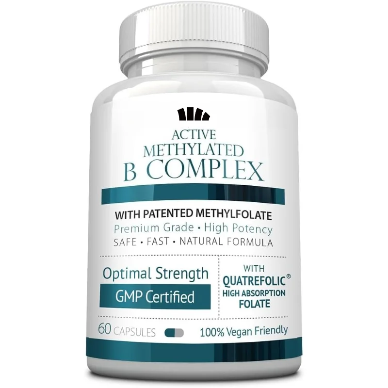 Full Spectrum B Vitamins for Energy and Immune Support - B Complex Supplements -60 Capsule