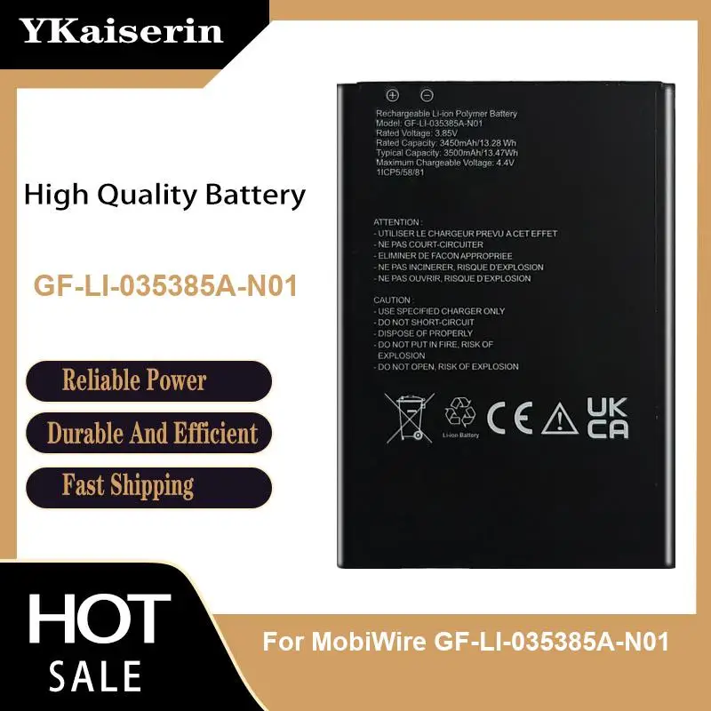 Pda Handheld Terminal Barcode Scanner Battery Portable Robust For Mobiwire GF-LI-035385A-N01 3500mAh