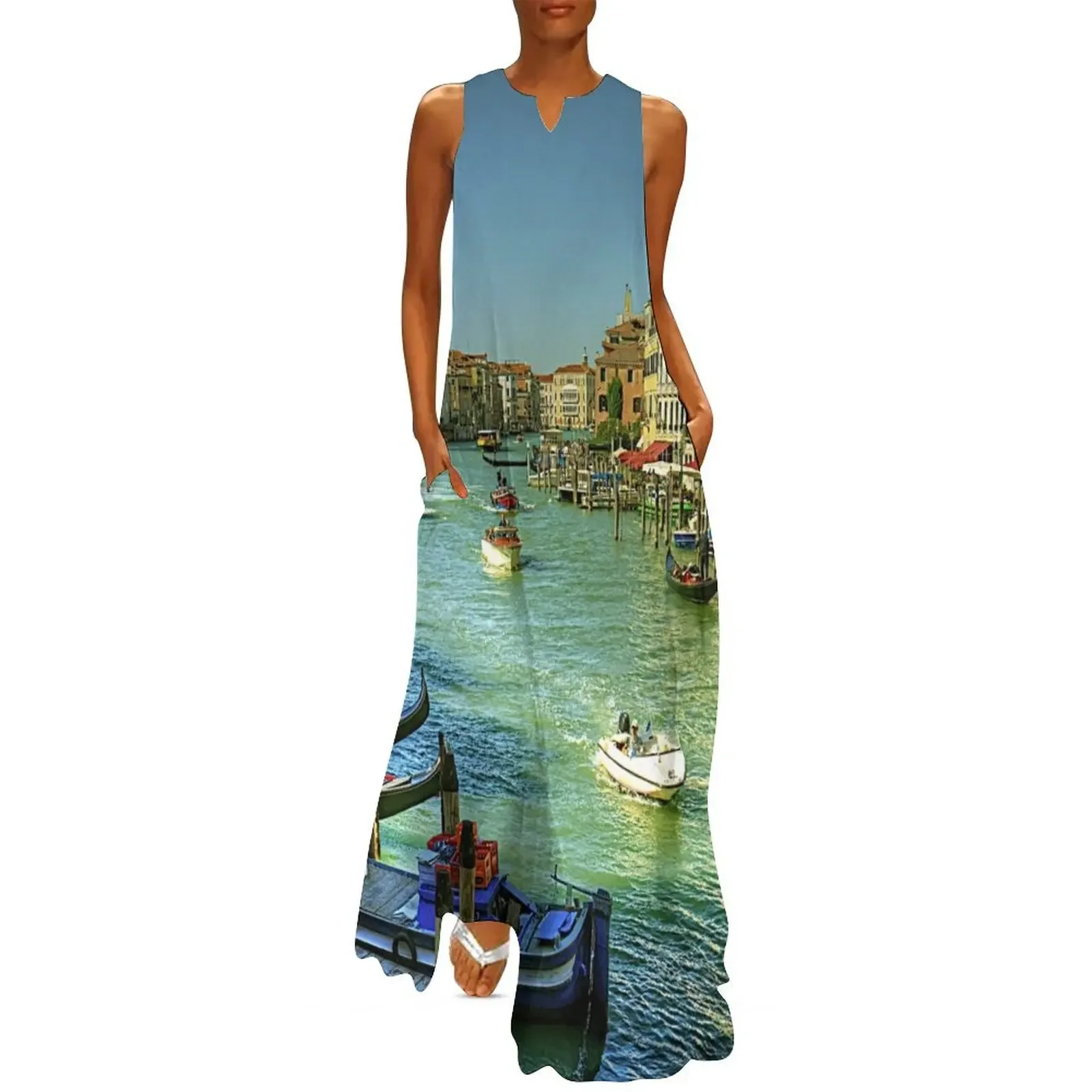 

Life in Venice Long Dress women long dresses Dresses gala luxury women's party dress evening prom dresses for women Dress