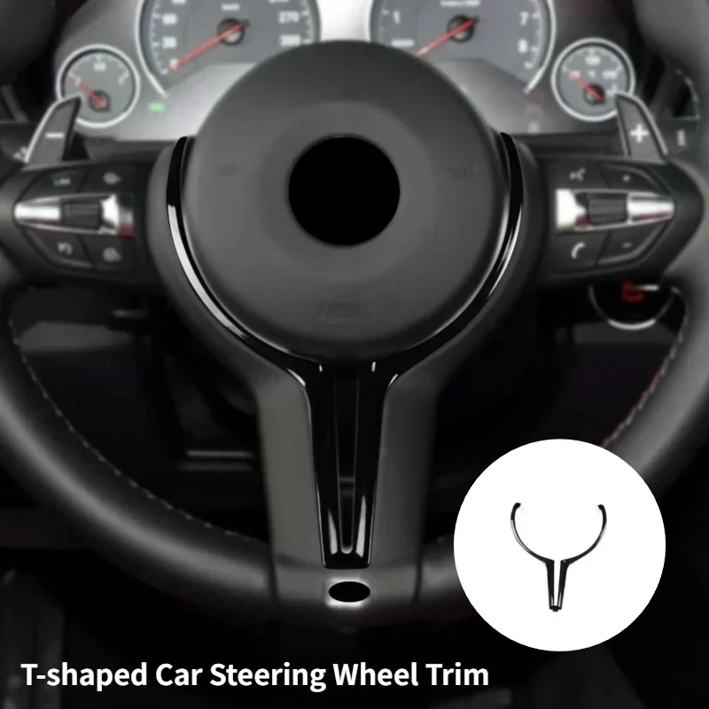 For BMW M Series M2 M3 M4 M5 F80 F82 F87 T-shaped Car Steering Wheel Trim Auto Inner Cover Carbon FiberDecoration Parts