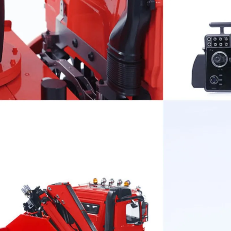 10x10 1/14 Hydraulic RC Crane Tipper Truck Finished Full Dump Car Light Sound 3-speed Gearbox XELite Raido Machine Toy for Boys