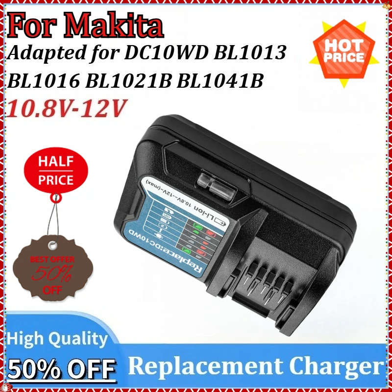 

New 10.8V-12V Battery for Makita DC10WD BL1016 BL1021B BL1041B BL1013 Replacement Chg Power Cord Length 1.5M + EU/US/UK Charger