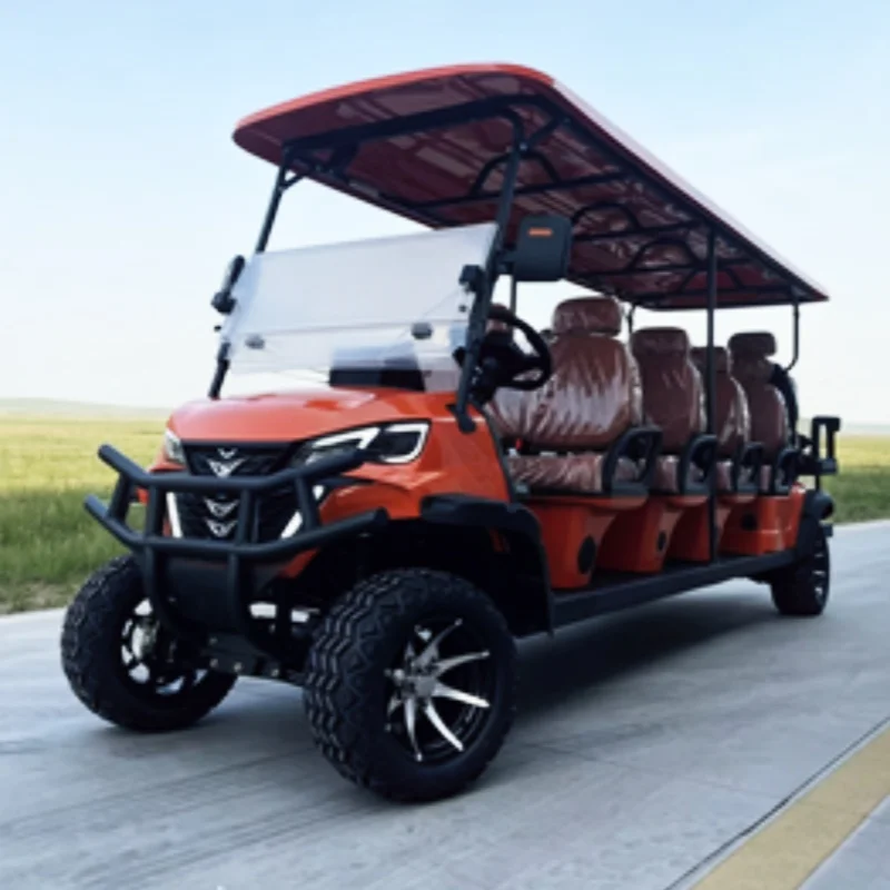 Hot Sale 10-Seat Electric Golf Cart 5KW Motor CE Certificate Good After-Sales Hunting Car Bumper Off-Road Tires Upholstered Seat