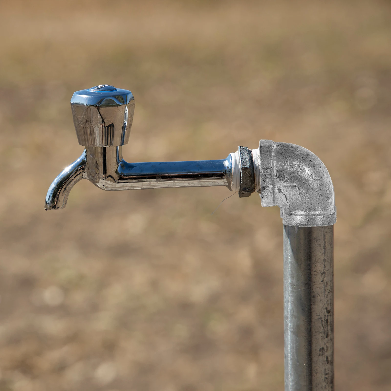 Rustic 1 Inch To 3/4 Inch Outlet Elbow Connector Galvanized Iron Fitting Corner Joint For Industrial Furniture Shelving