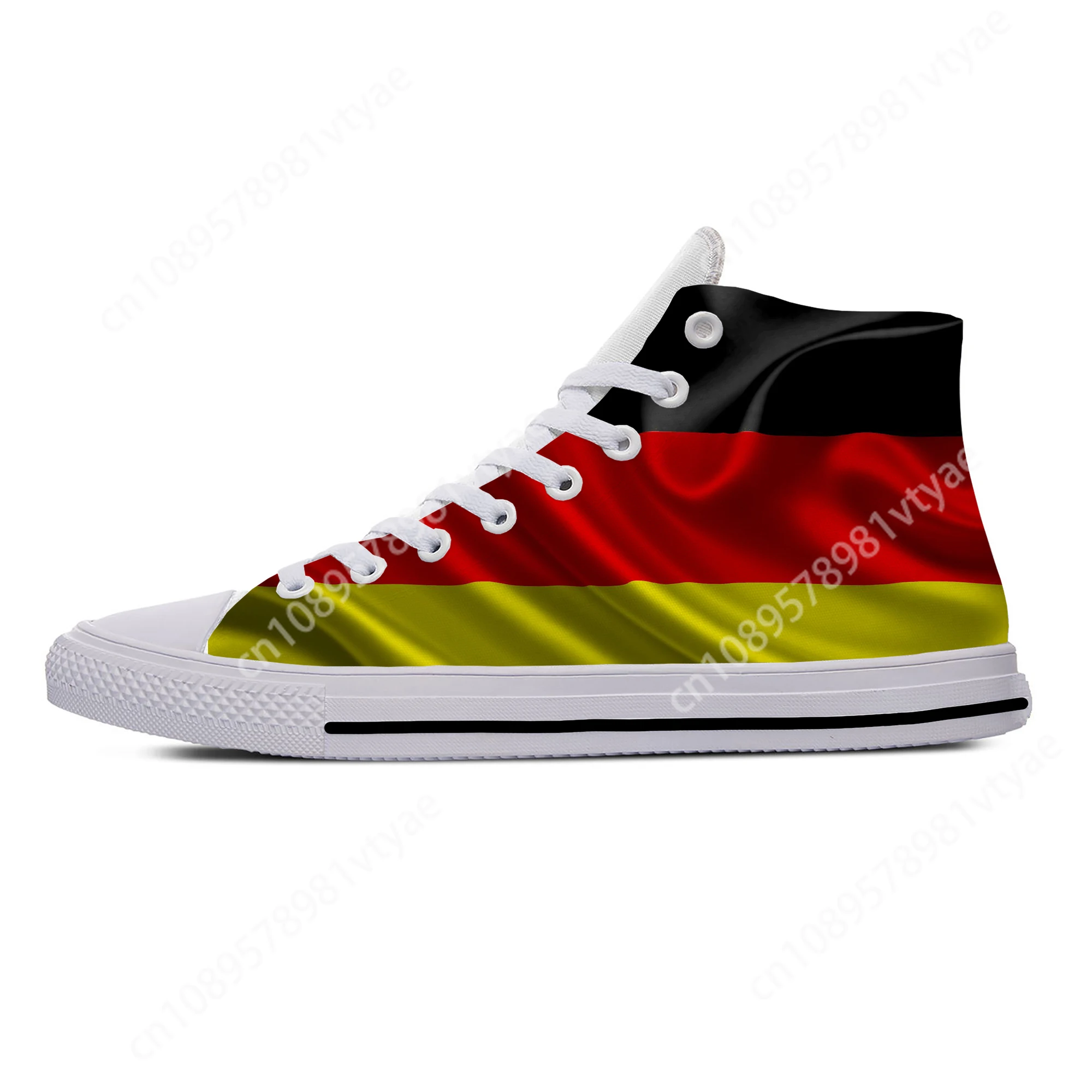 

German Germany Flag Patriotic Pride Fashion Funny Casual Cloth Shoes High Top Lightweight Breathable 3D Print Men Women Sneakers