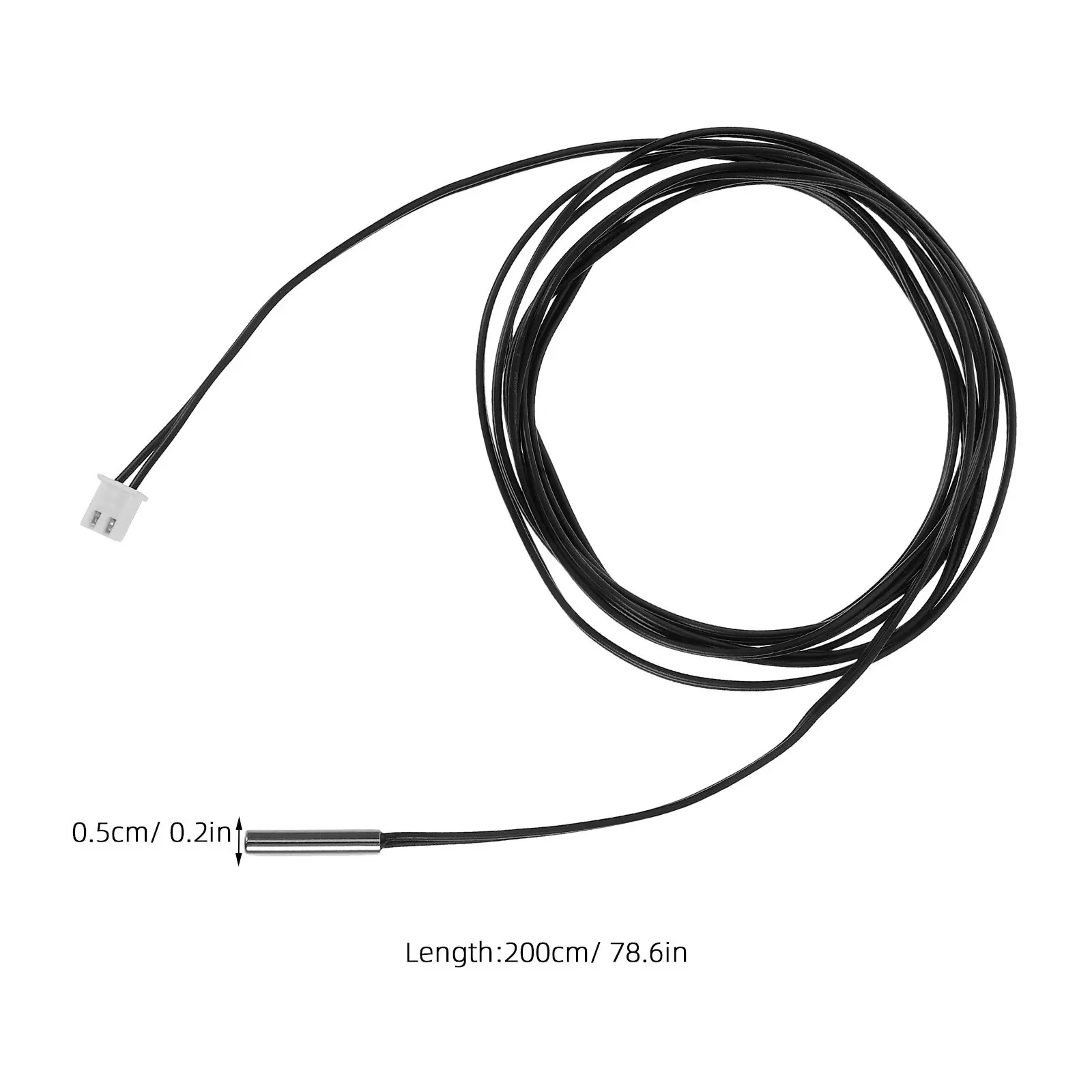5Pcs Waterproof Temperature Sensor Probe Thermistor Digital Temp Sensor with Flexible Cable for Real Time Monitoring in Lab Food
