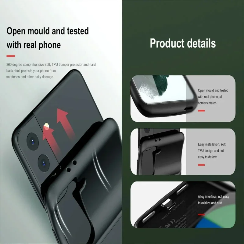 4700/4800mAh External Power Case for Samsung S22/S22+/S22Ultra Battery Charger Case Portable Power Bank