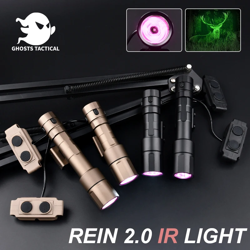 

Airsoft Flashlight REIN 2.0 IR light M300 M600 night vision Scout Light Weapon Rifle LED Torch 1300LM Hunting AR15 20MM Rail