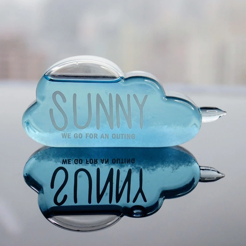 

Cute Clouds Weather Forecast Storm Bottle Desktop Ornaments Birthday Christmas Gifts