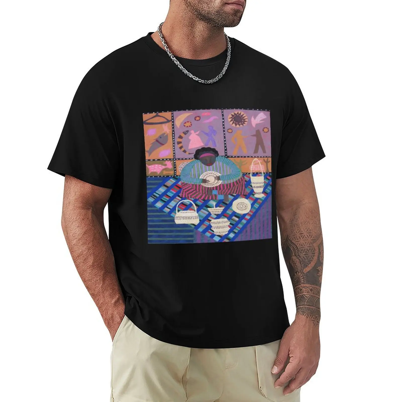 Basket Weaver with Biblical Quilt T-Shirt Breathable Workout Short Sleeve Top