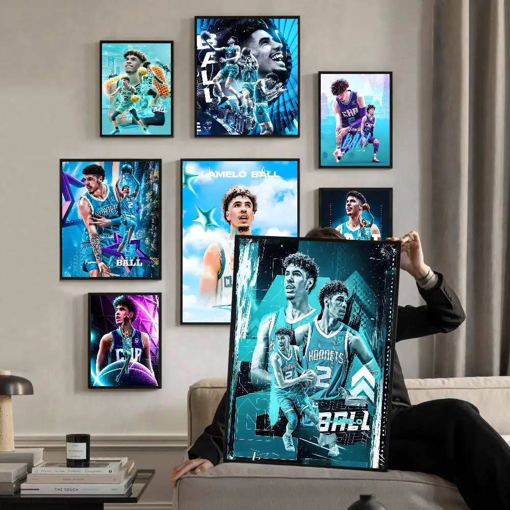 Basketball Player L-LaMelo B-Ball Classic Vintage Posters HD Quality Wall Art Retro Posters For Home Room Wall Decor