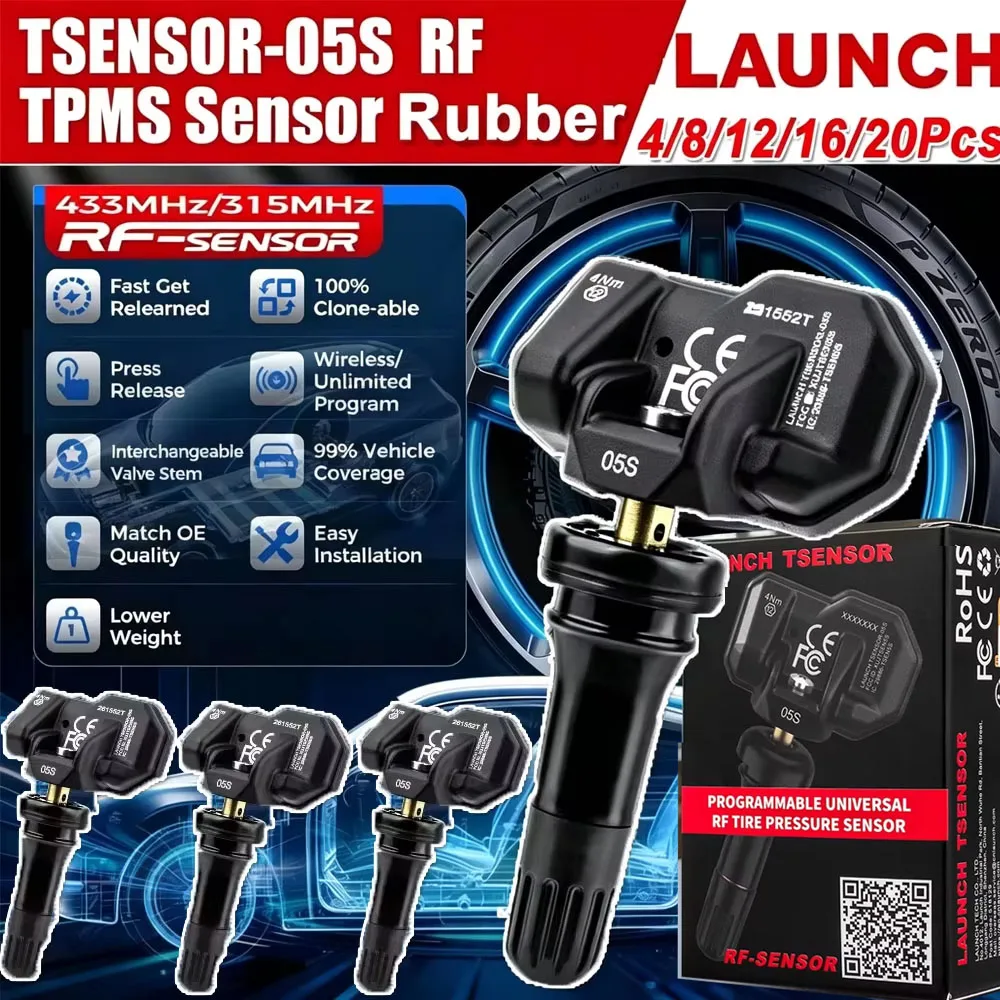 LAUNCH  X431 Rubber Sensor NEW 2 in 1 TSENSOR-05S TPMS sensors Support  Adjustable Angle Function