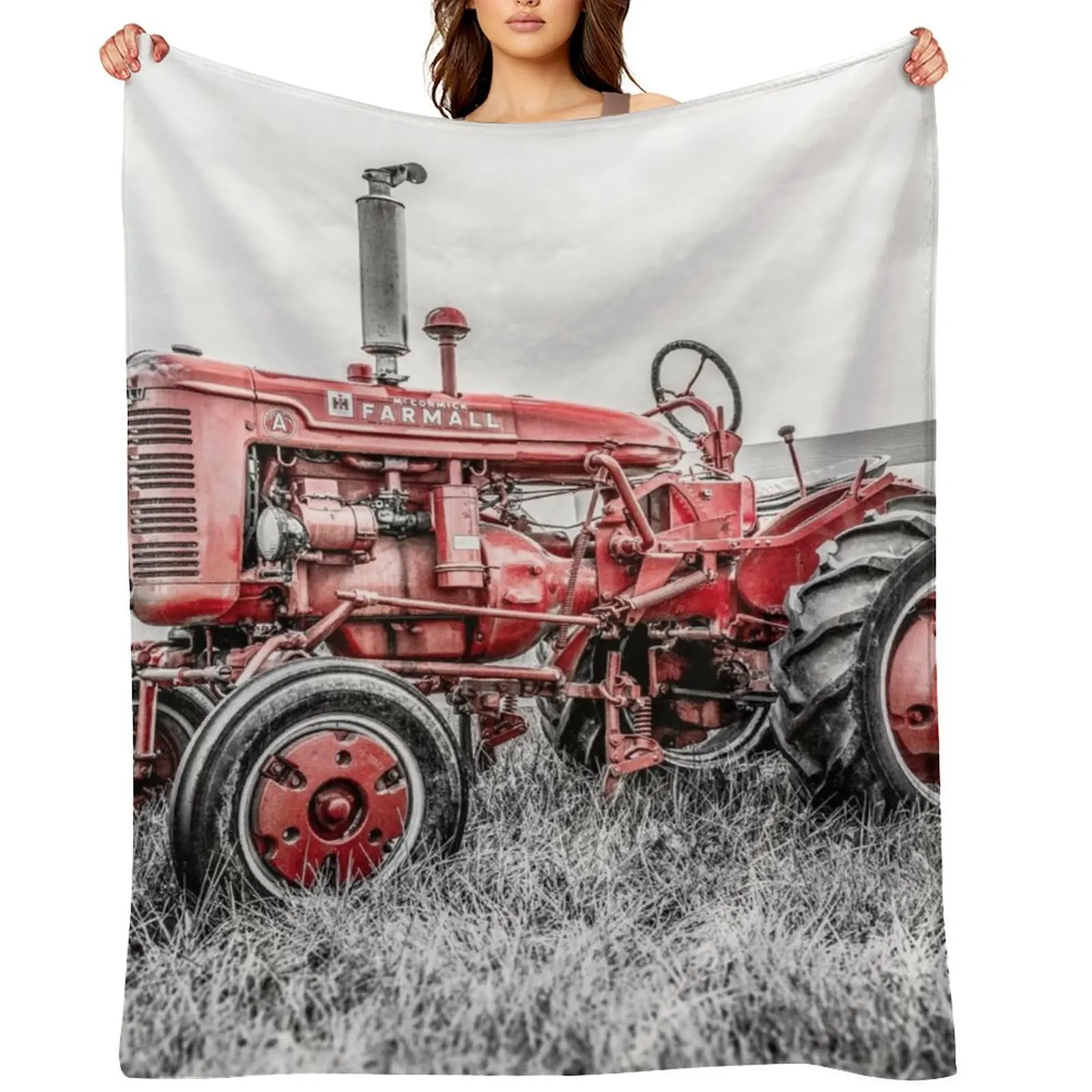 

A Tractor Color Isolation Throw Blanket warm for winter for sofa Cute Plaid sofa bed Blankets