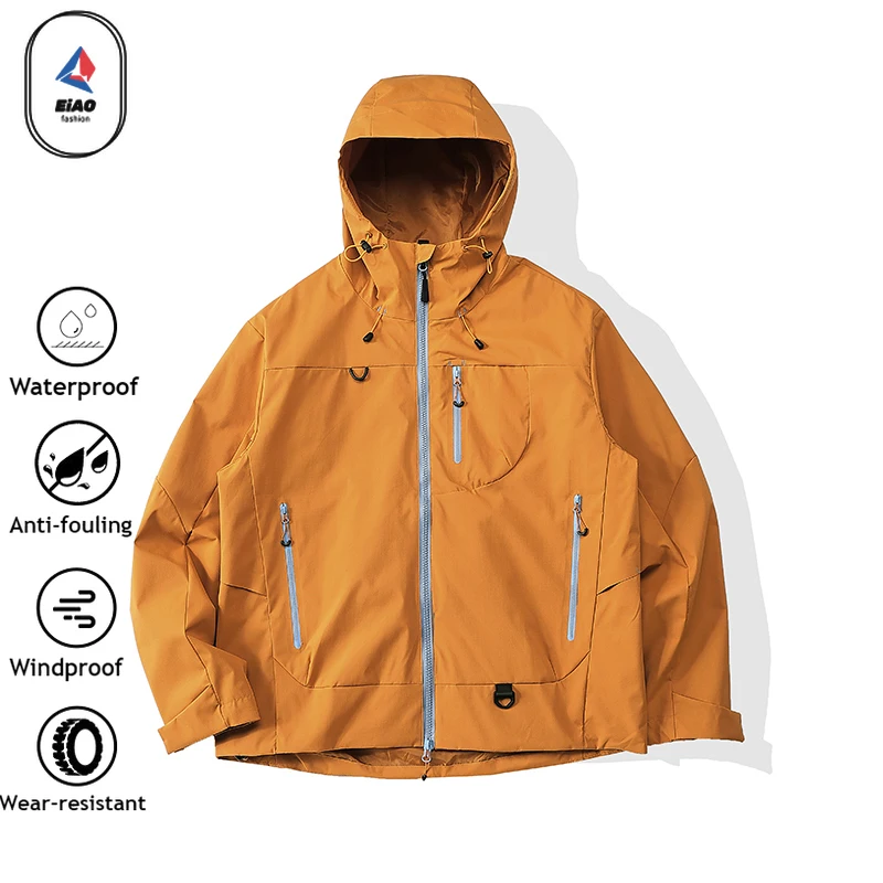 

EIAO Storm Windbreaker Couple Outdoor Jacket 2025 Dopamine Waterproof Windproof Hiking Coat Spring Autumn Lightweight Tech