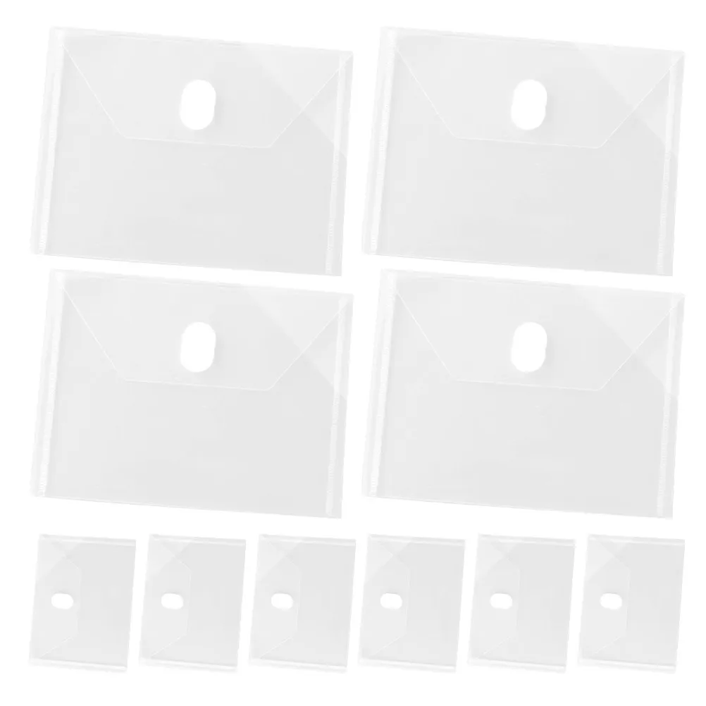 

10 шт. пластиковых папок-конвертов с прозрачной застежкой для документов, органайзер для хранения, для школы, офиса, путешествий
