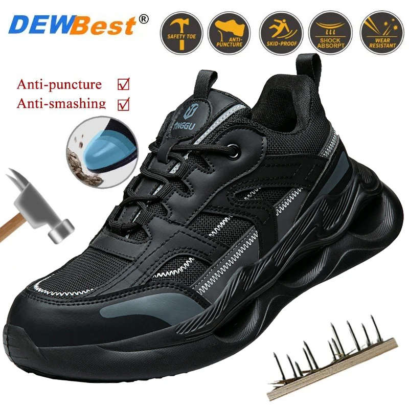 

Electrician insulated shoes men's anti-smash anti-puncture summer breathable anti-odor lightweight wear-resistant shoes