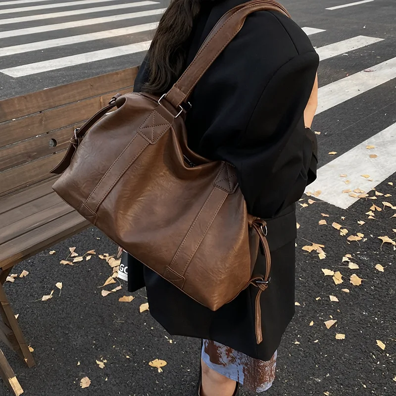 

Женская большая вместительная сумка 2025 года, регулируемый ремень через плечо, легкий кошелек с внутренним карманом для работы, поездок на работу и путешествий