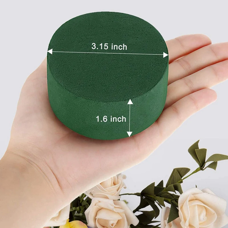 Floral Foam 12 Pcs Dry &Wet Flower Foam Round Florist Blocks Flower Foam for Fresh or Artificial Flowers