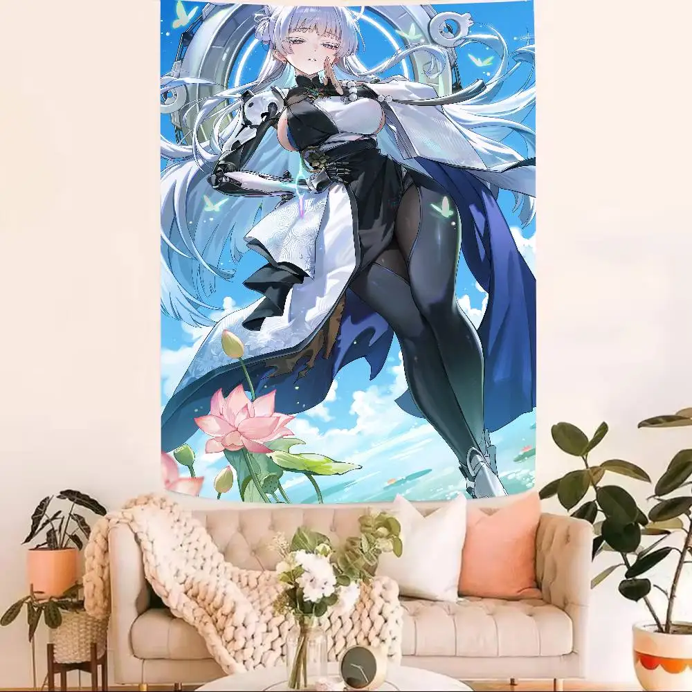 بارد الساخن Kawaii فتاة Nayuta نسيج الديكور غرفة نوم عنبر خلفية القماش عطلة المنزل حزب غرفة المعيشة نادي نسيج #3