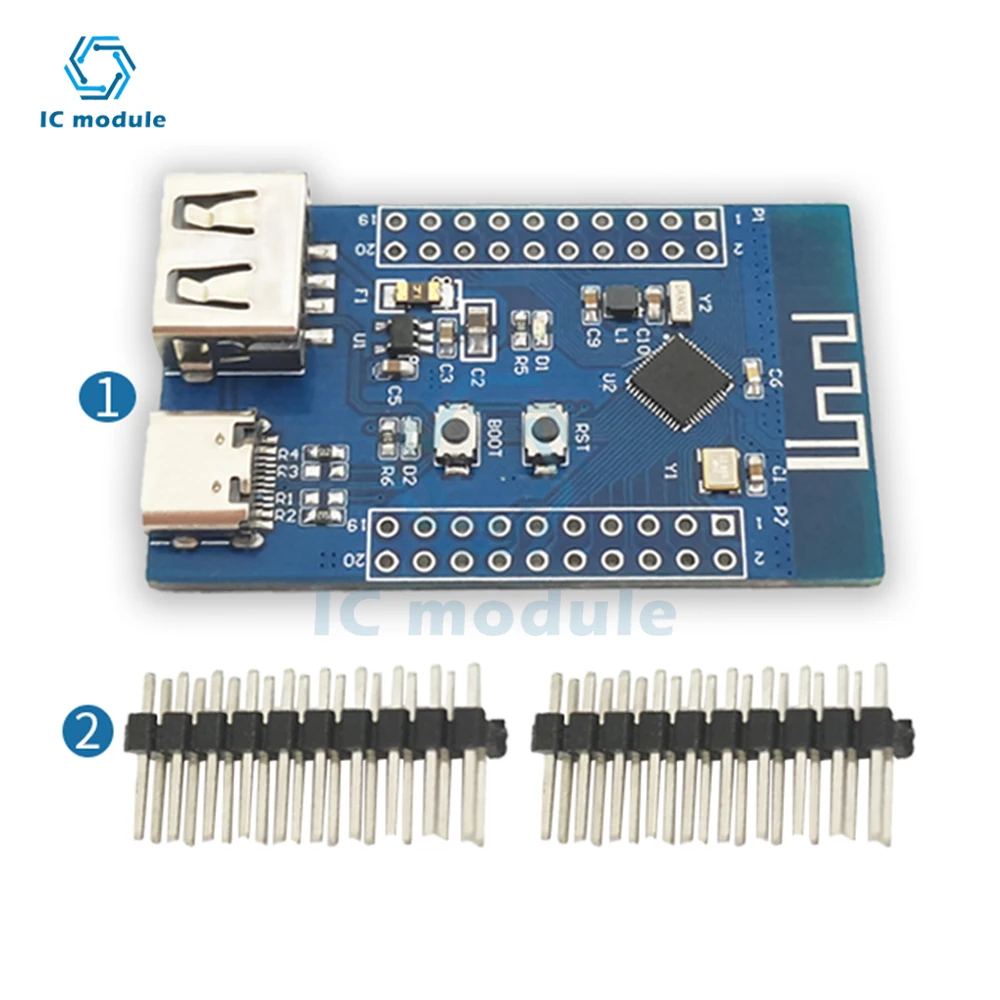 Bluetooth 5.3 RF2.4G microcontrollore Bluetooth a bassa potenza dual USB RISC-V CH582M modulo scheda di sviluppo