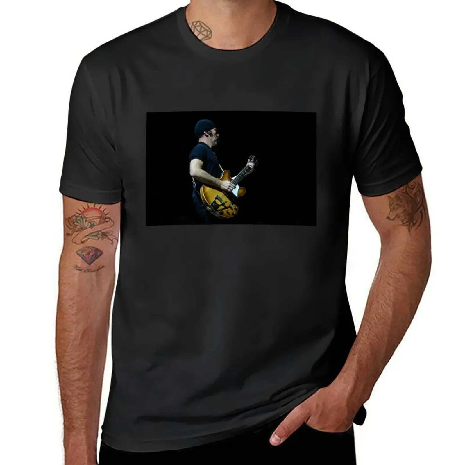U2 The Edge T-Shirt tops street wear man t shirt heavyweight t shirts for men