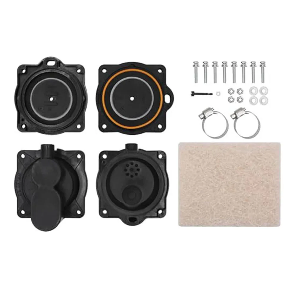 1set Air Pump Rebuild Complete Kit Diaphragms Air Valves Hose Clamps Filter Safety Screw For HP-80 For HP-60 Air Pump Systems