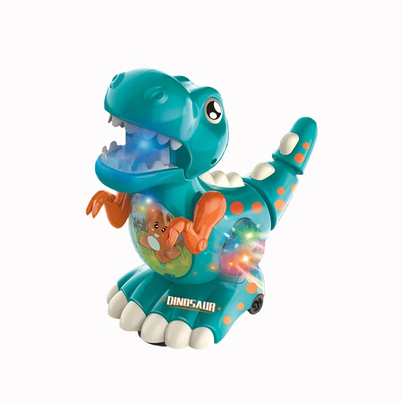 Novo dinossauro andando brinquedos elétricos modelo robô dos desenhos animados nteractive animal elétrico luz música brinquedos inteligentes presente para crianças