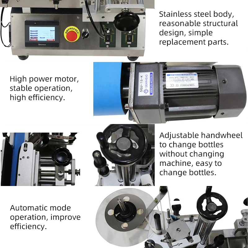 MT-100 Factory Wholesale Intelligent Control Desktop Automatic Self Adhesive Beer Juice Beverage Bottle Sticker Labeling Machine