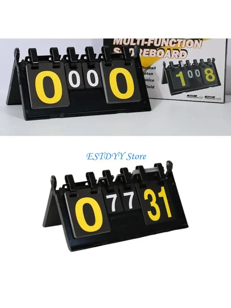 

G6DE Waterproofs Score Board Tabletops Scoreboard Score Keepers Score Flippers for Basketball Volleyballs Table Tennis