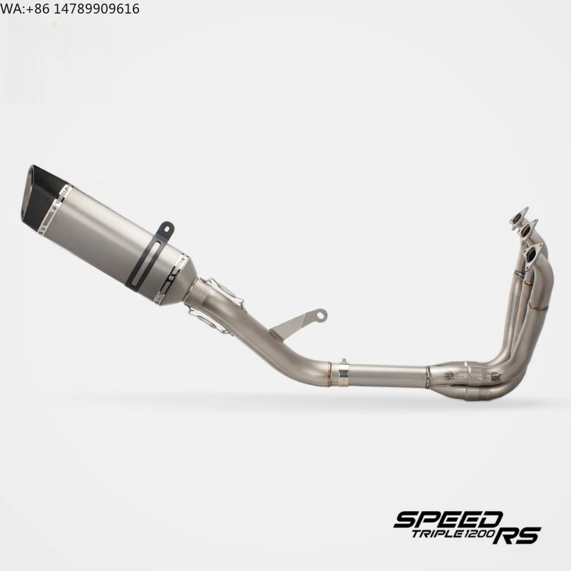 

Full-Size Custom Motorcycle ExhaustRS Triumph StreetTriple1200 Modified Ruler Titanium Full Exhaust Pipe, Competitive Track