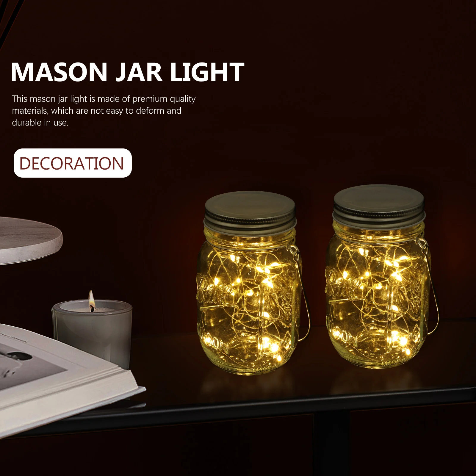 2 قطعة ميسون جرة ضوء الزجاج الزخرفية زجاجة معلقة مصباح ساحة حديقة مصابيح خارجية ديكور جرة ضوء أضواء زجاجة معلقة