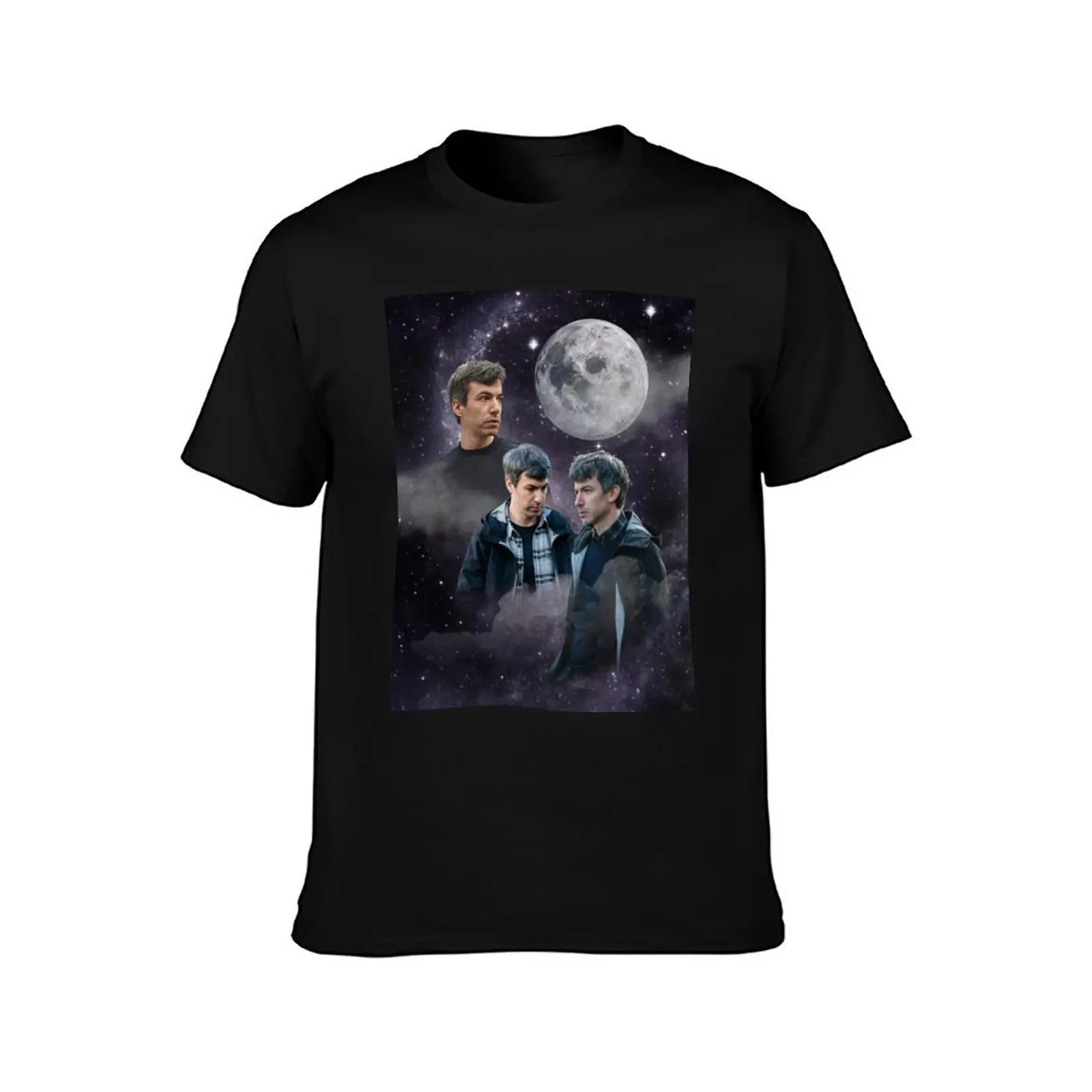 Nathan Fielder Dramatic Galaxy Wolf Print Style T-Shirt Quick Dry Outdoor Sports T-Shirt