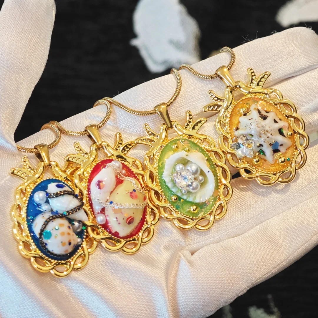 

3208 Wholesale Handmade Trendy Ocean Vacation Style Shell Conch Necklace Creative Accessories Creativity Christmas Birthday Gift