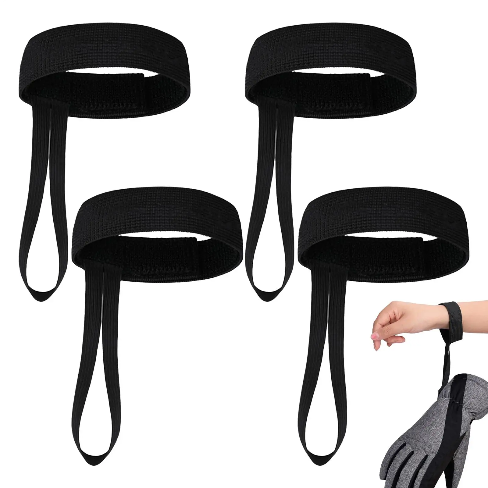 Correas para guantes de deporte de esquí, correa elástica para guantes de muñeca, esposas, correa para guantes para esquí, snowboard, accesorios de montañismo