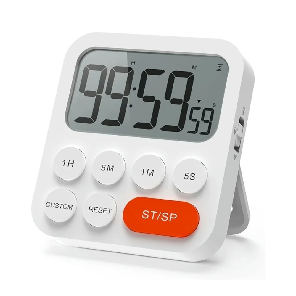 LCD Digital Timer Countdown Stopwatch Home Kitchen Cooking Clock Time Timer for Baking Stopwatch Shower Fitness Classroom Study