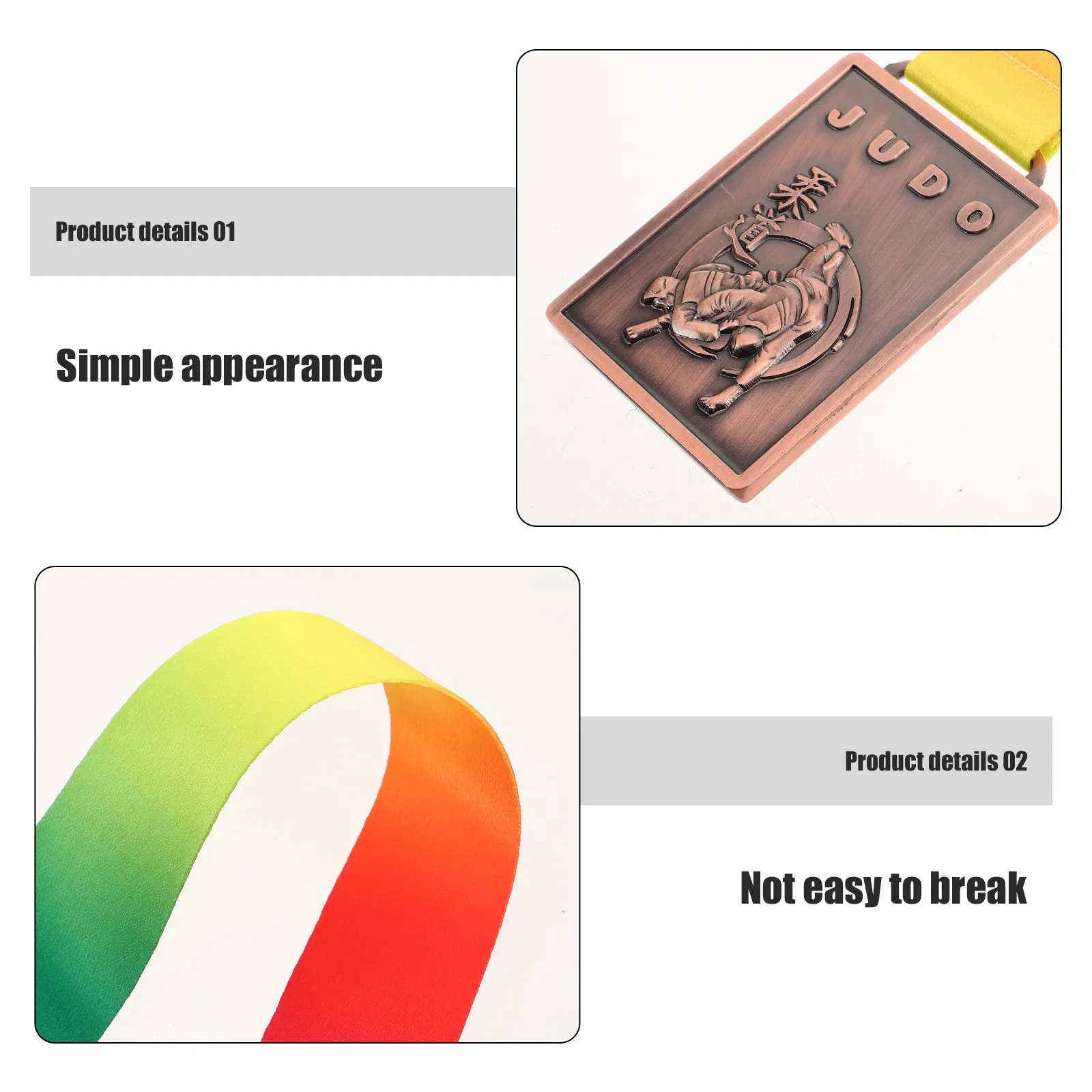 Metal Judo Medals for Martial Arts Competitions School Sports Events Copper Silver Bronze Award Medals Copper Medal
