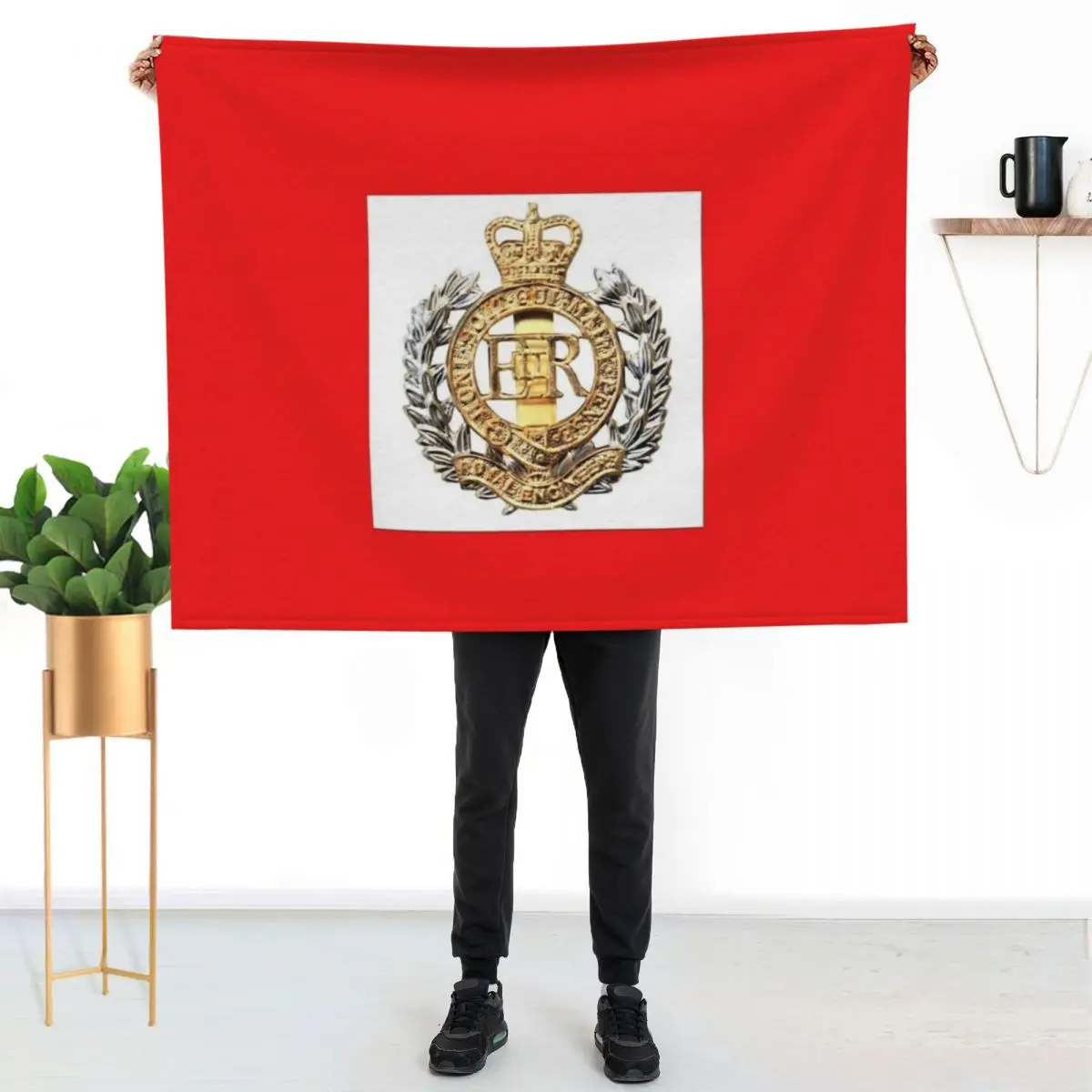 Royal Engineers Cap Badge Throw Blanket Soft Big For Baby manga warm for winter Soft Beds Beach Blankets
