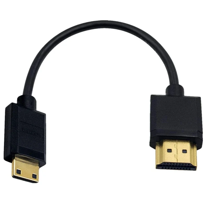 OD3.2mm Super Soft Micro HDMI To HDMI-compatible To Mini HDMI Cable Ultra Thin 4k@60hz Light-weight Portable 1ft Short Thin Hdmi