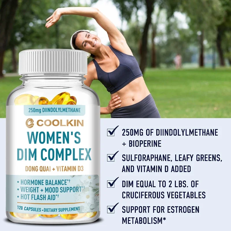 DIM Supplement for Women - Female Hormone Balance, Hot Flashes & Night Sweats, PCOS Blocker