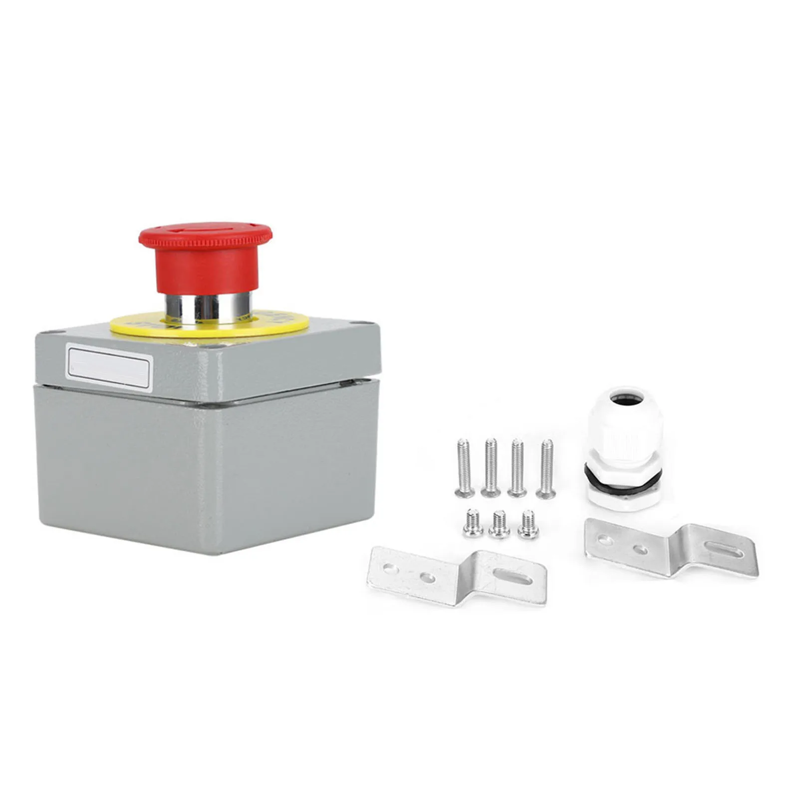 Button Box Push Button   Box 1 Button Emergency Stop Control  Box IP66 Dustproof Waterproof 80x75x60