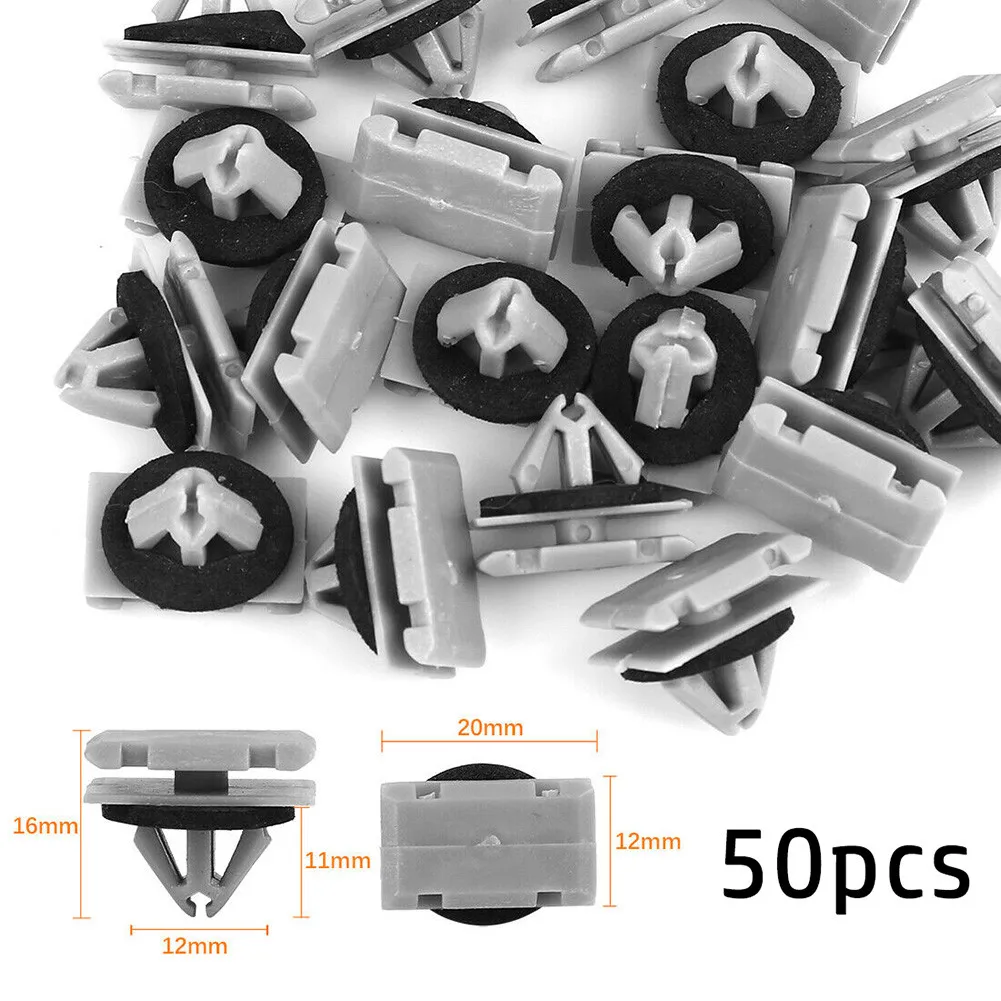 50pcs Car Plastic Rivet Bumper Fastener Clip Retainer For Jeep Cherokee WK2 68172491AA Door Panel Clip With Seal Ring Accessorie