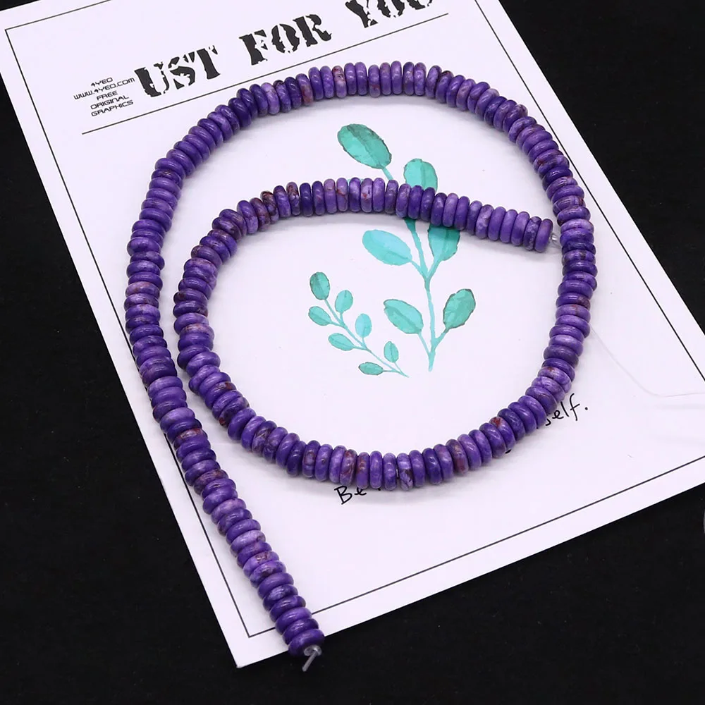 

Emperor Stone Flat Round Synthetic Turquoise Colorful Abacus Bead Clips Straight-Drilled Loose Beads DIY Charms Materials Gifts