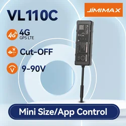 JIMIMAX VL110C Mini GPS Tracker Car Motorcyc With Smart Alert Remote Cut-Off Real-time Tracking Tracksolidpro APP PC
