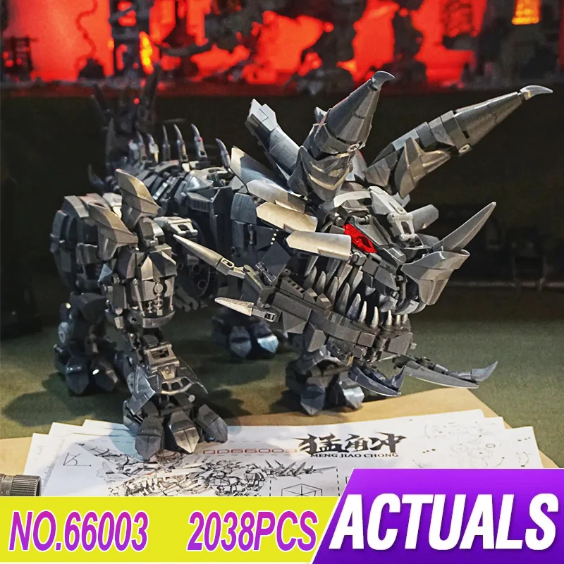 QD66003 MOC Dinosaur fossils Triceratops Model 2038pcs Building Blocks Bricks Educational Puzzle Toy Birthday Gifts For Boy