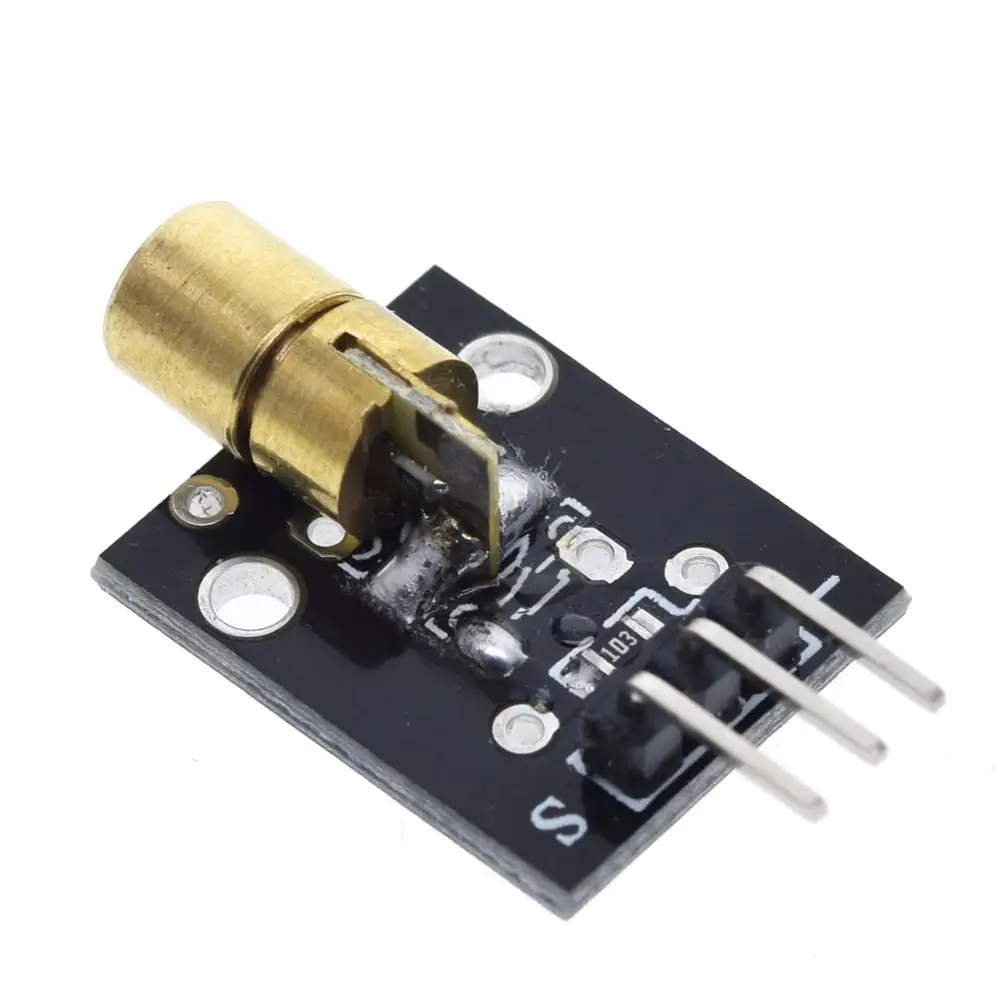 Tzt KY-008 3pin 650nm Rode Laser Zender Dot Diode Koperen Kop Module Voor Arduino Diy Kit