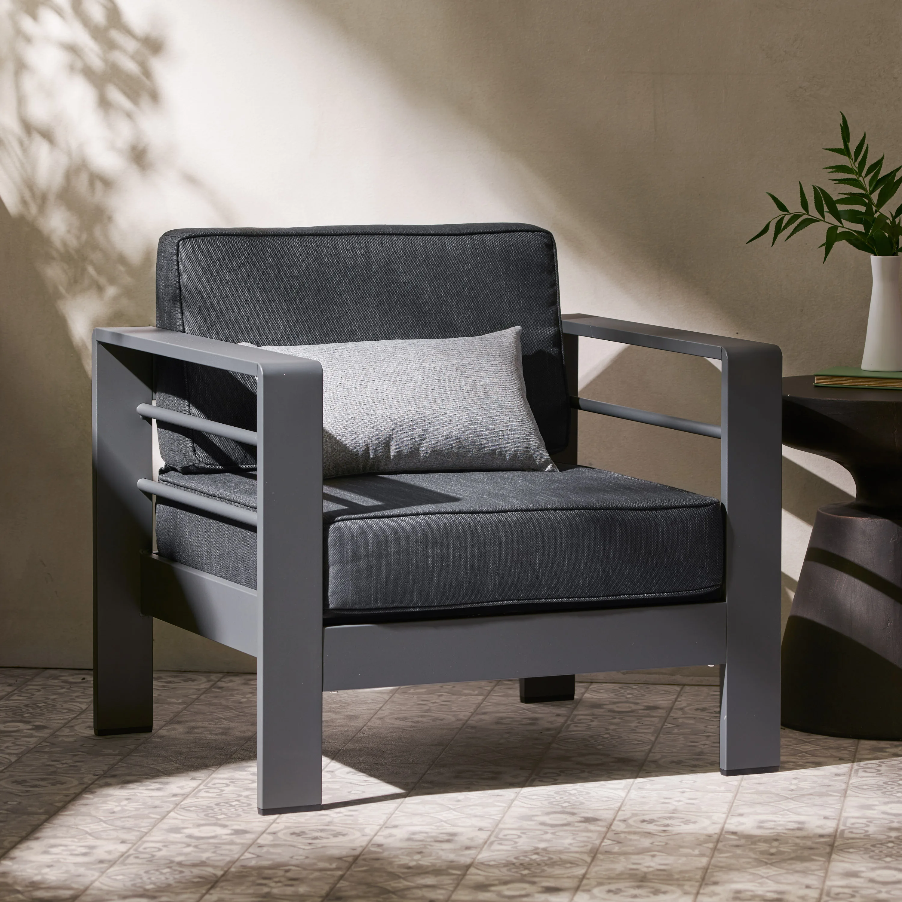 

Premium Outdoor Club Chair with Water-Resistant Cushions & Aluminum Frame – Comfortable, Stylish Seating to Elevate Your Patio o