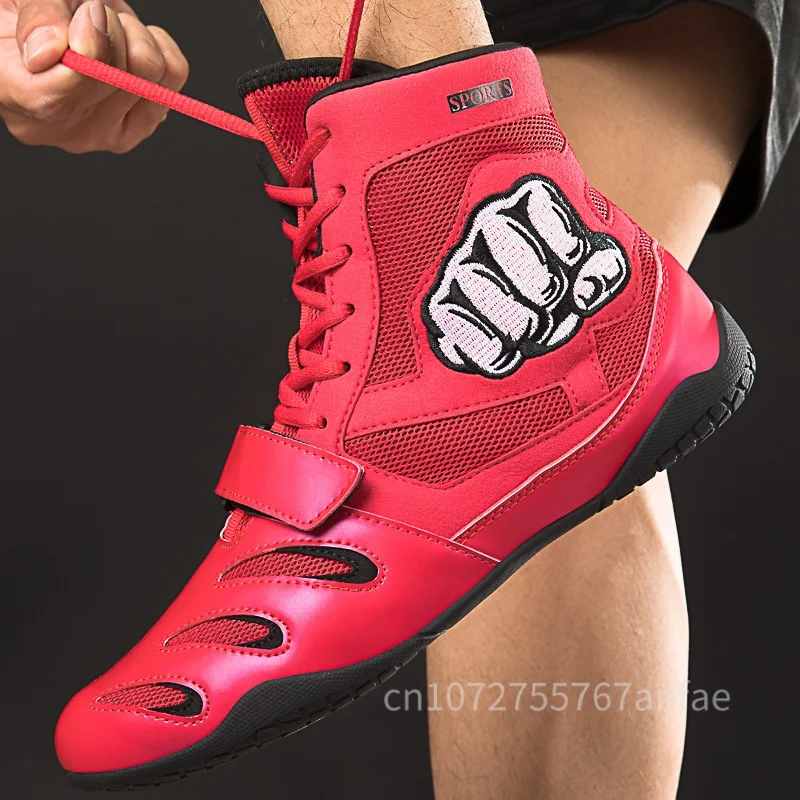 

New Style Professional Boxing Shoes Kids Comfortable Boxing Sneakers Breathable Mens Wrestling Fighting Shoes Non Slip Sneakers