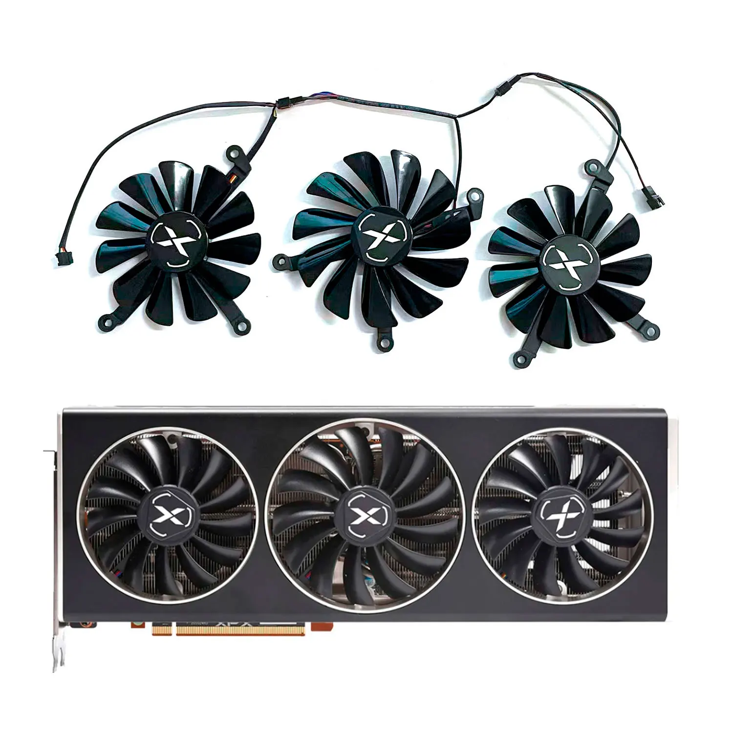 placa grafica de jogos ventilador placa de video ventilador para xfx velocidadester swft 309 amd radeon rx 6700xt cf1015u12s cf9015u12s 01