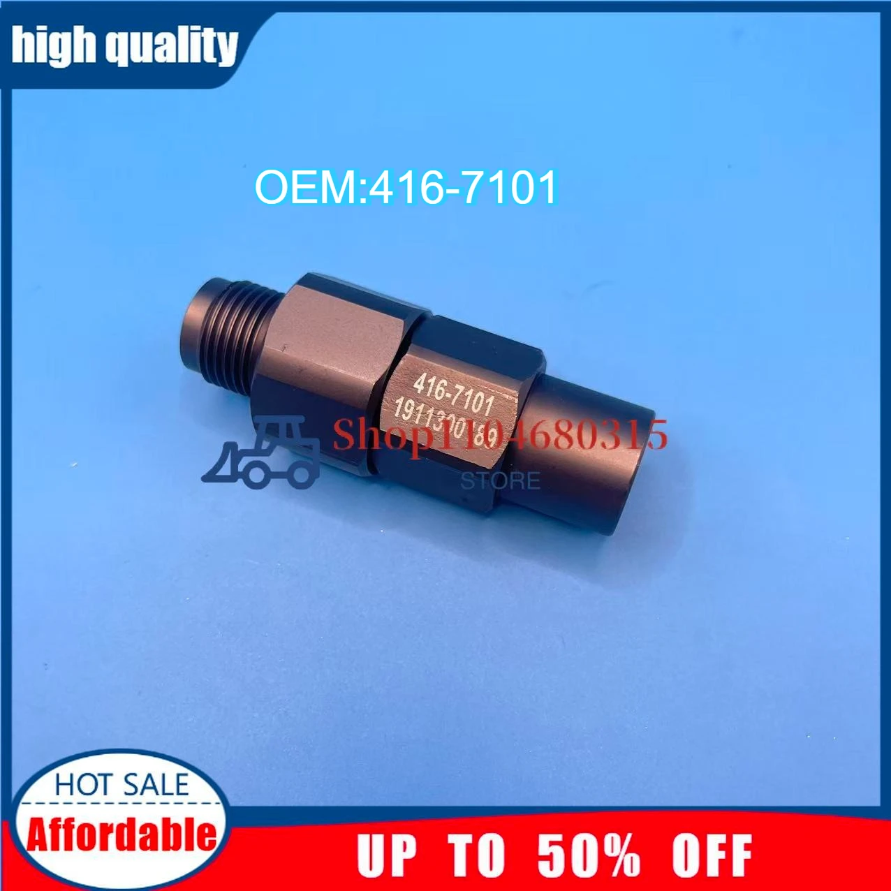 

416-7101 305-5291 C6.4 C6.6 Предохранительный клапан Common Rail для экскаватора 320D 323D E320D E323D 4167101 3055291