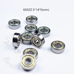 605ZZ 5*14*5(mm) 10pcs chrome steel Metal Sealed  Bearings